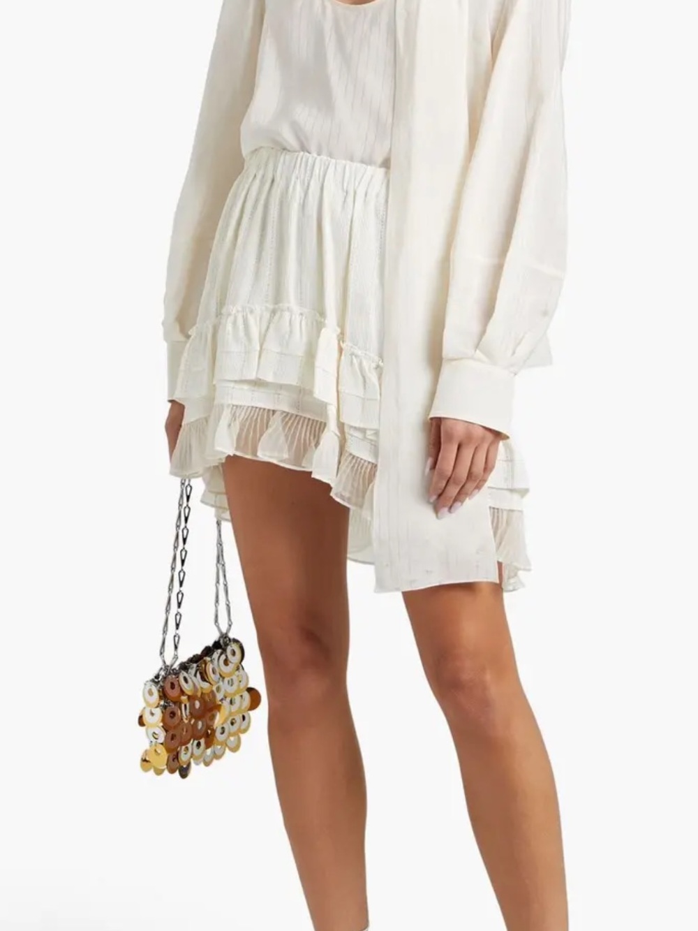 ISABEL MARANT Malou Ruffled Jacquard Mini Skirt